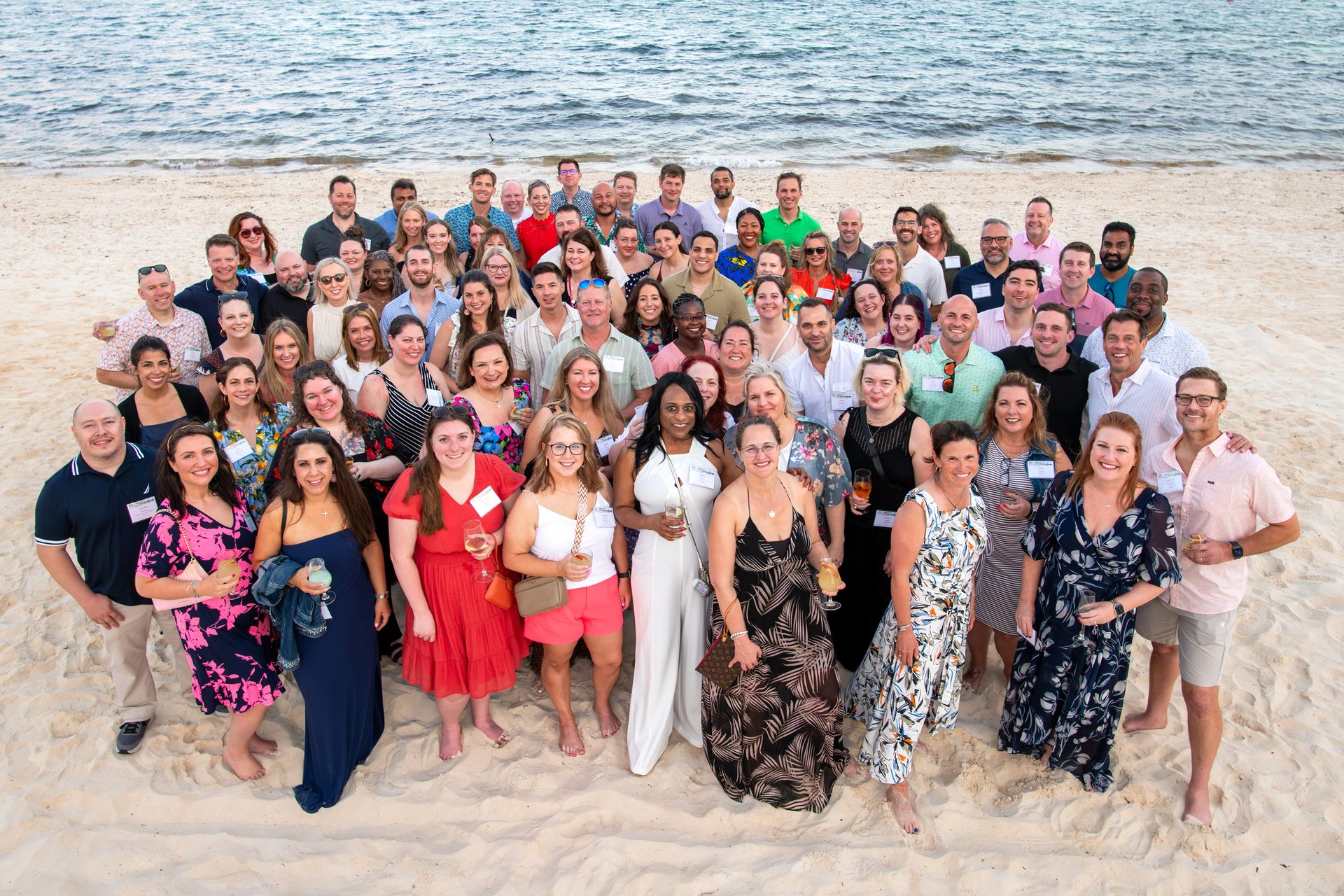 Incentive group beach photo Fairmont Cancún