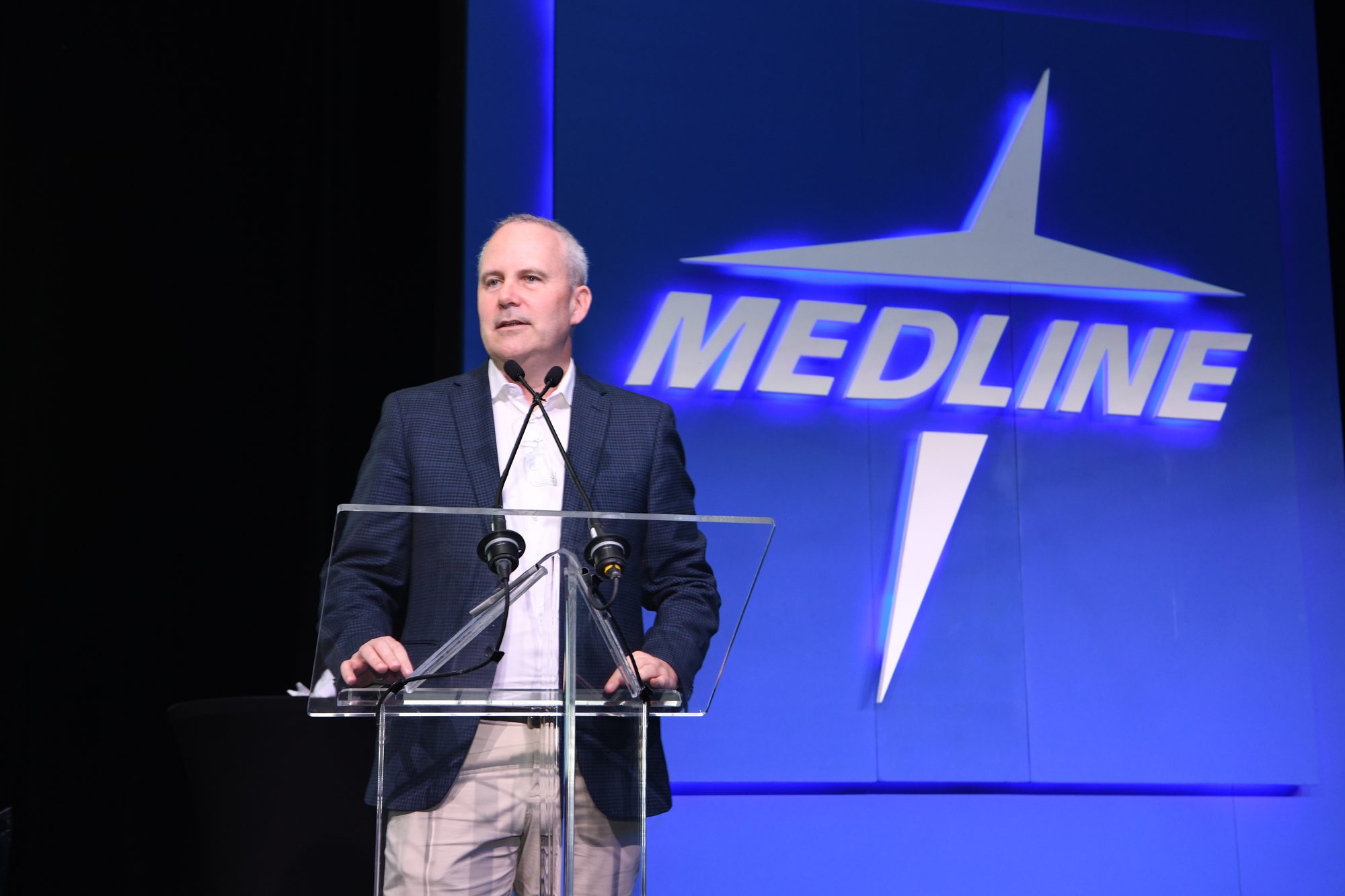 Medline Pathway 2028 branded stage corporate event